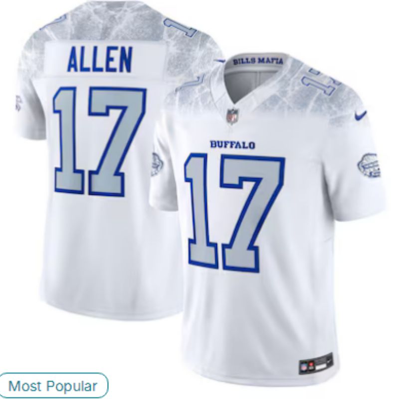 Men Buffalo Bills #17 Josh Allen Nike White 2025 Rivalries Collection Limited NFL Jersey 01->buffalo bills->NFL Jersey